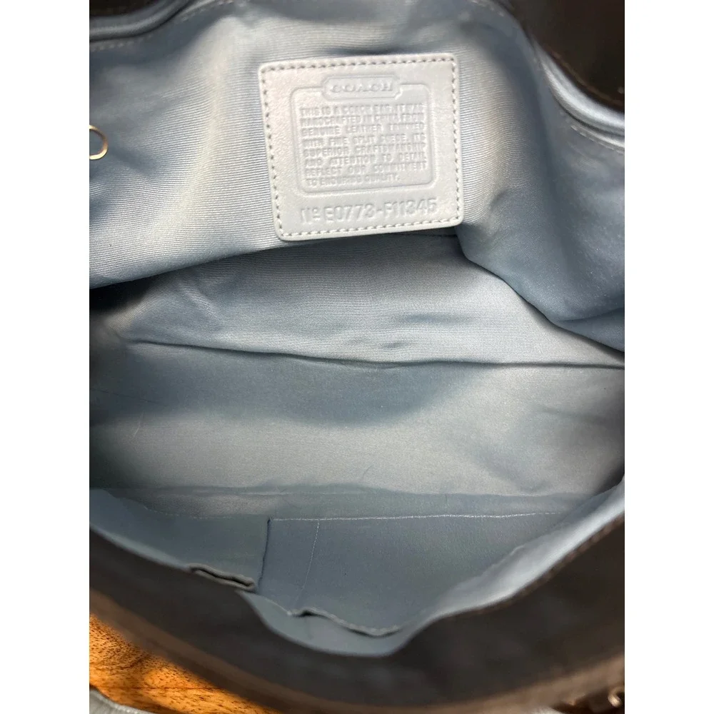 the Coach Hamptons Signature Stripe Carryall/Satchel Style #11345